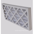 Cardboard frame pleated panel air filter for ventilation system